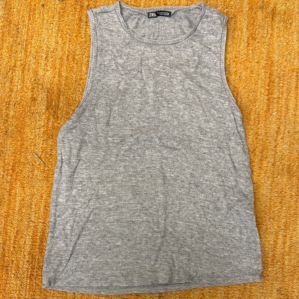Zara Gray Sleeveless Top